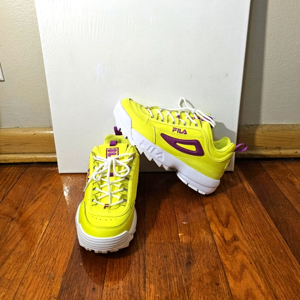 Neon Green Chunky Filas